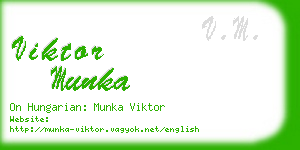 viktor munka business card